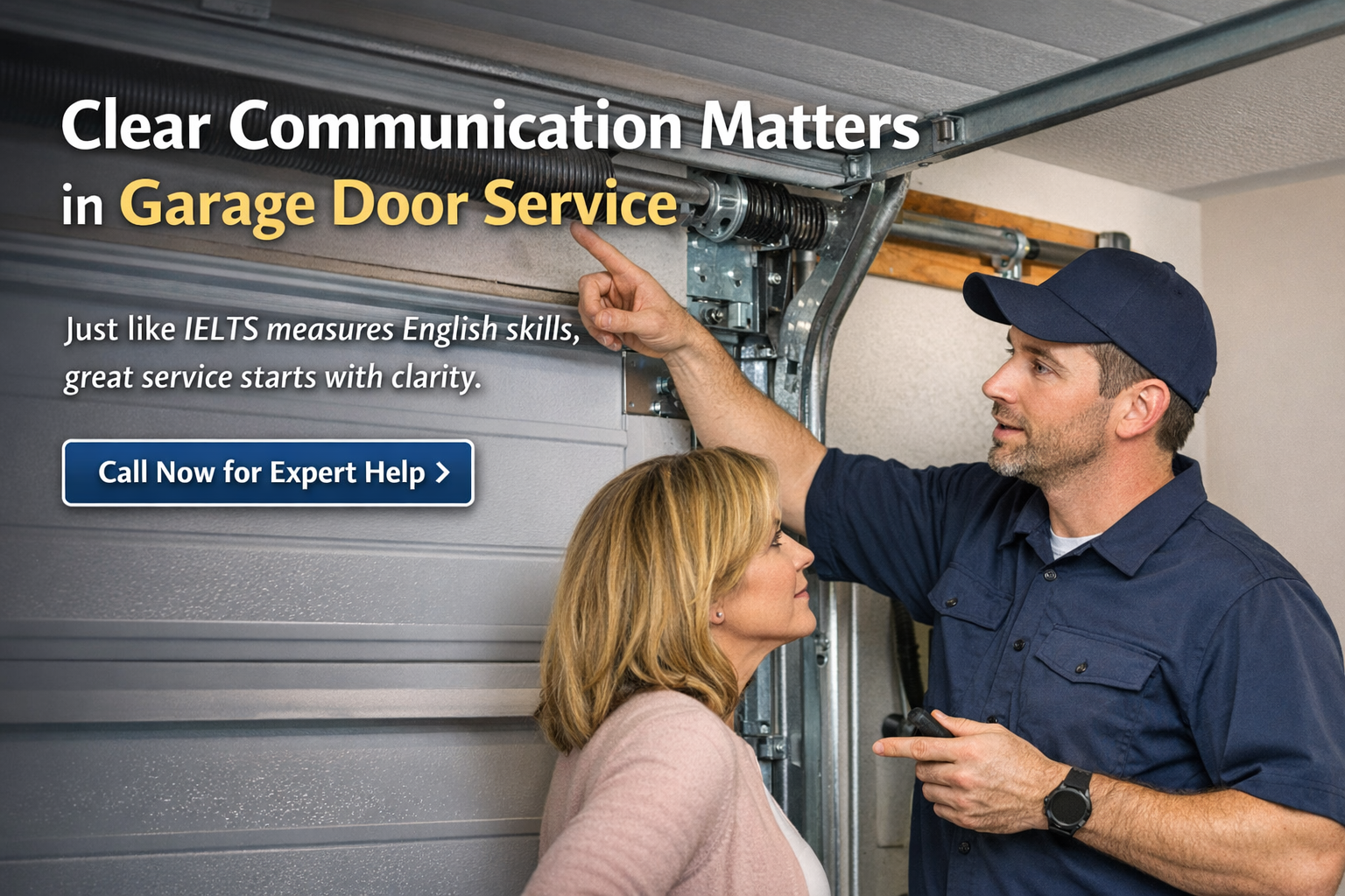 Clear Communication Matters in Garage Door Service Just Like IELTS measures English skillls great service starts with clarity